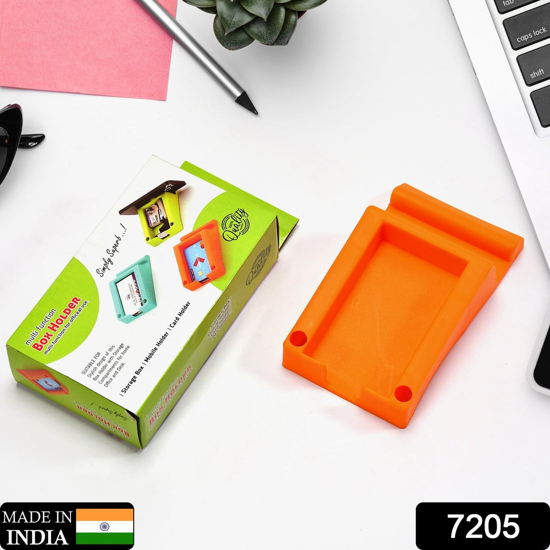 Plastic card and phone holder