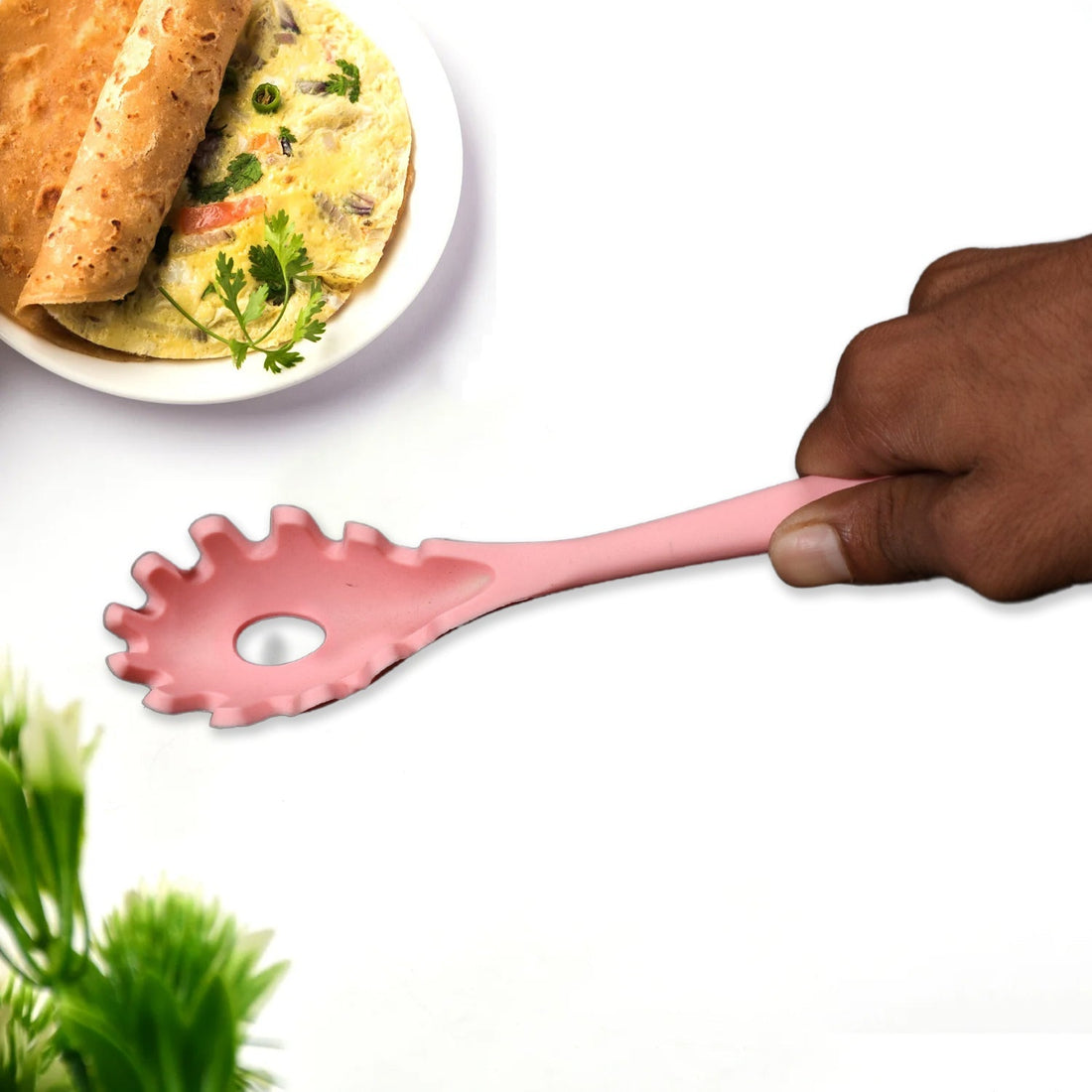 Silicone pasta fork, high temperature resistant, non-slip