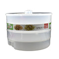 Versatile sprout maker with 4 layers for efficient juicing and sprouting.