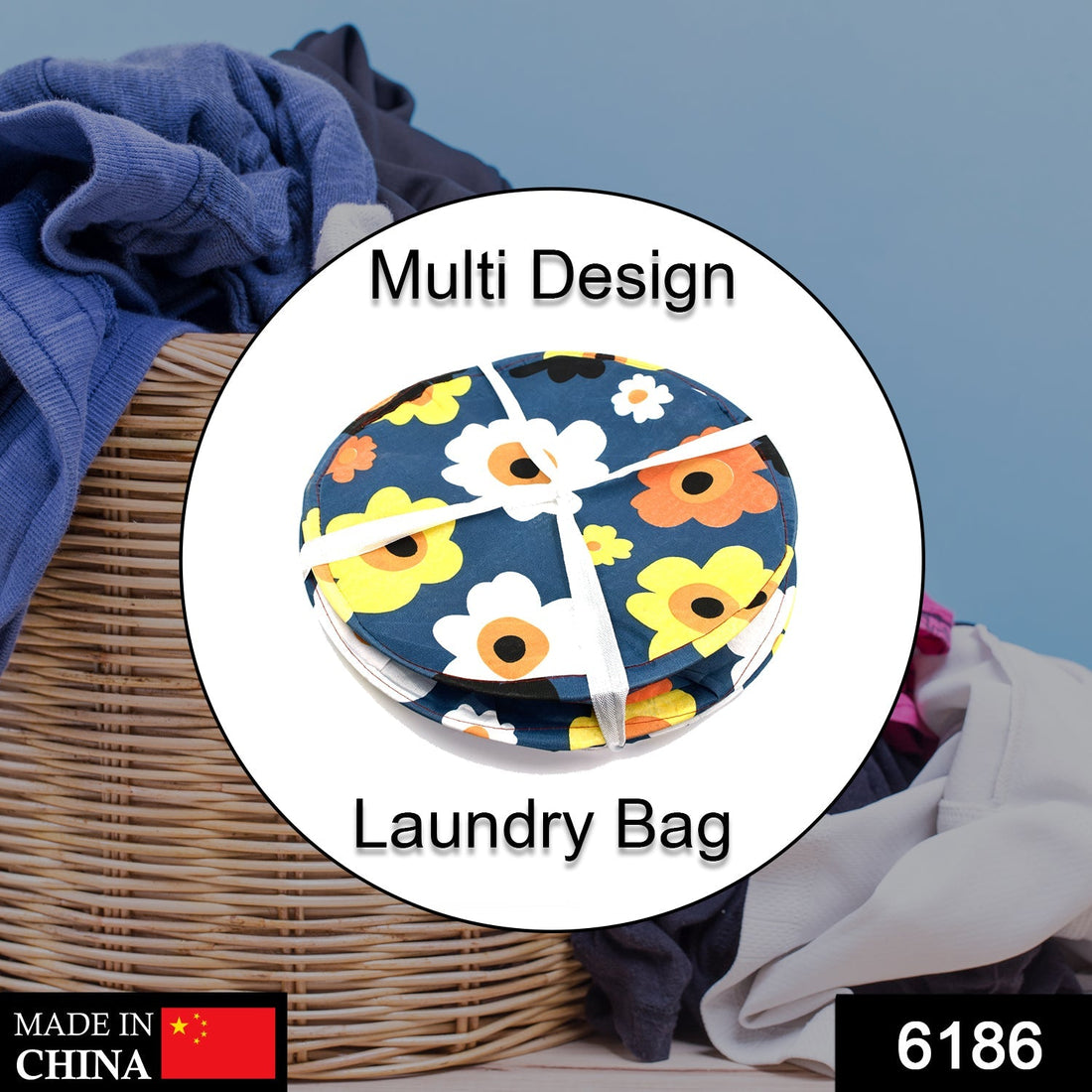 Canvas laundry bag with sturdy handles