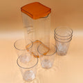 Durable glass jug designed for safe storage of hot and cold drinks.