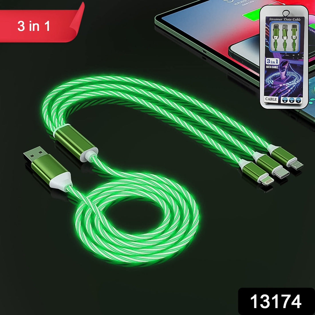 Green light charging cable