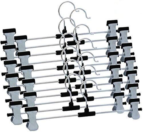 Hangers with adjustable clips