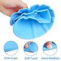 Soft, adjustable shower cap for babies, ensuring safety during bath time.