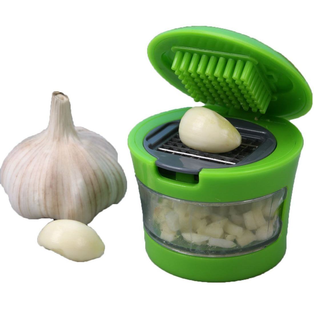 Ginger garlic crusher with handle for kitchen use