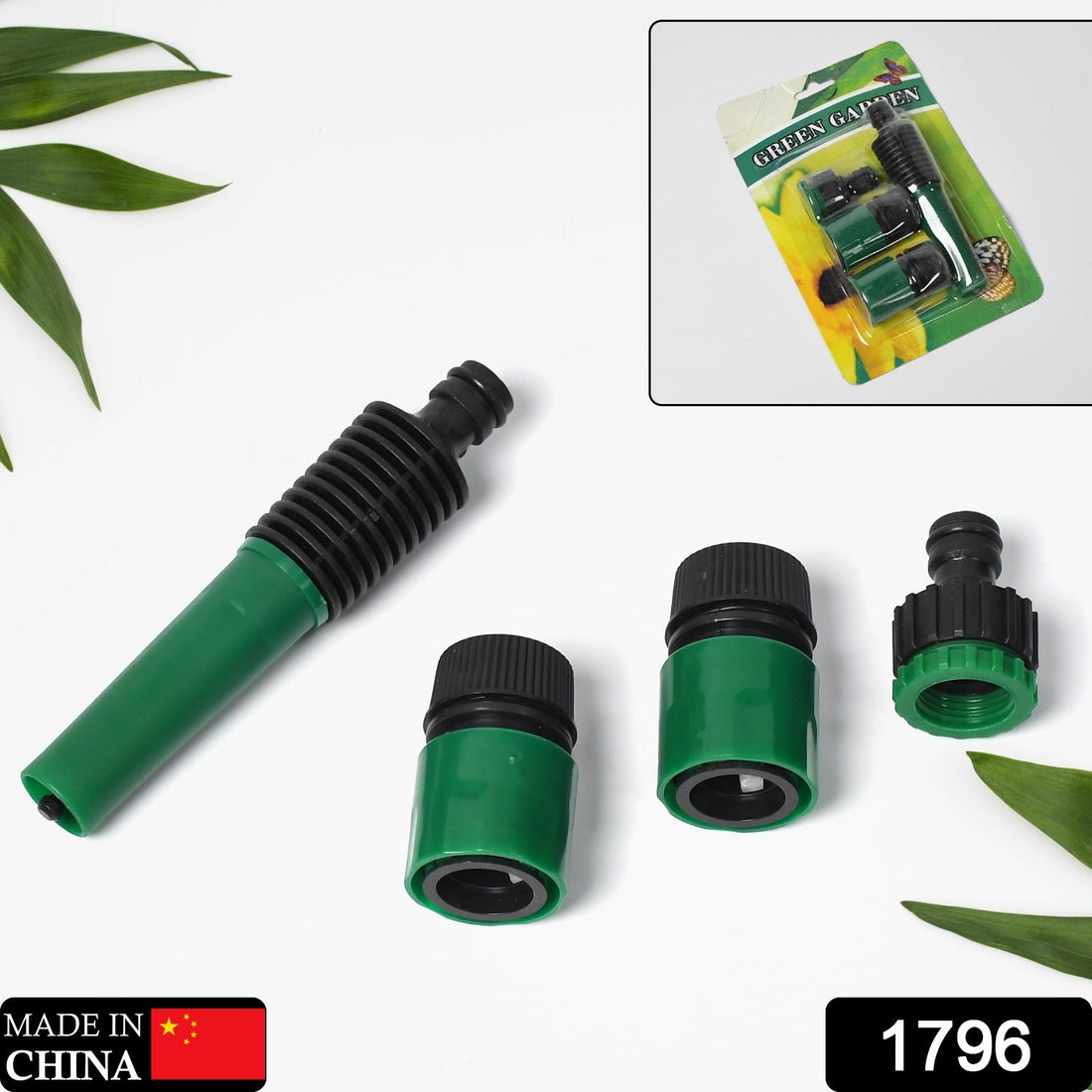 Hose nozzle connector set