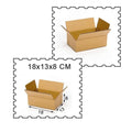 Brown box for product storage and shipping.