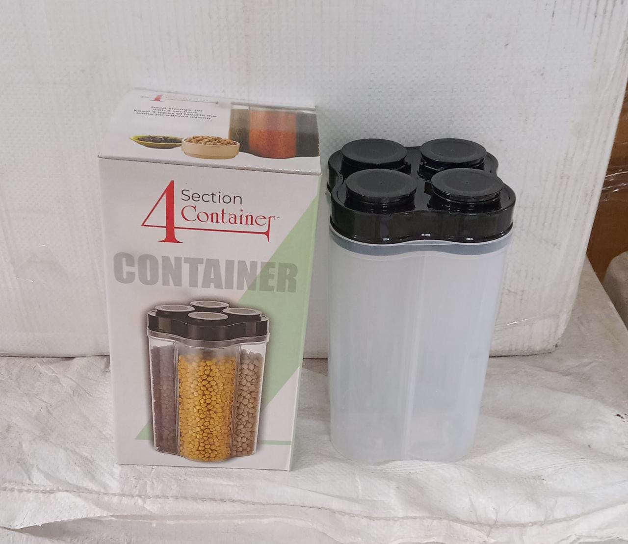 Multi-section lockable food storage jar