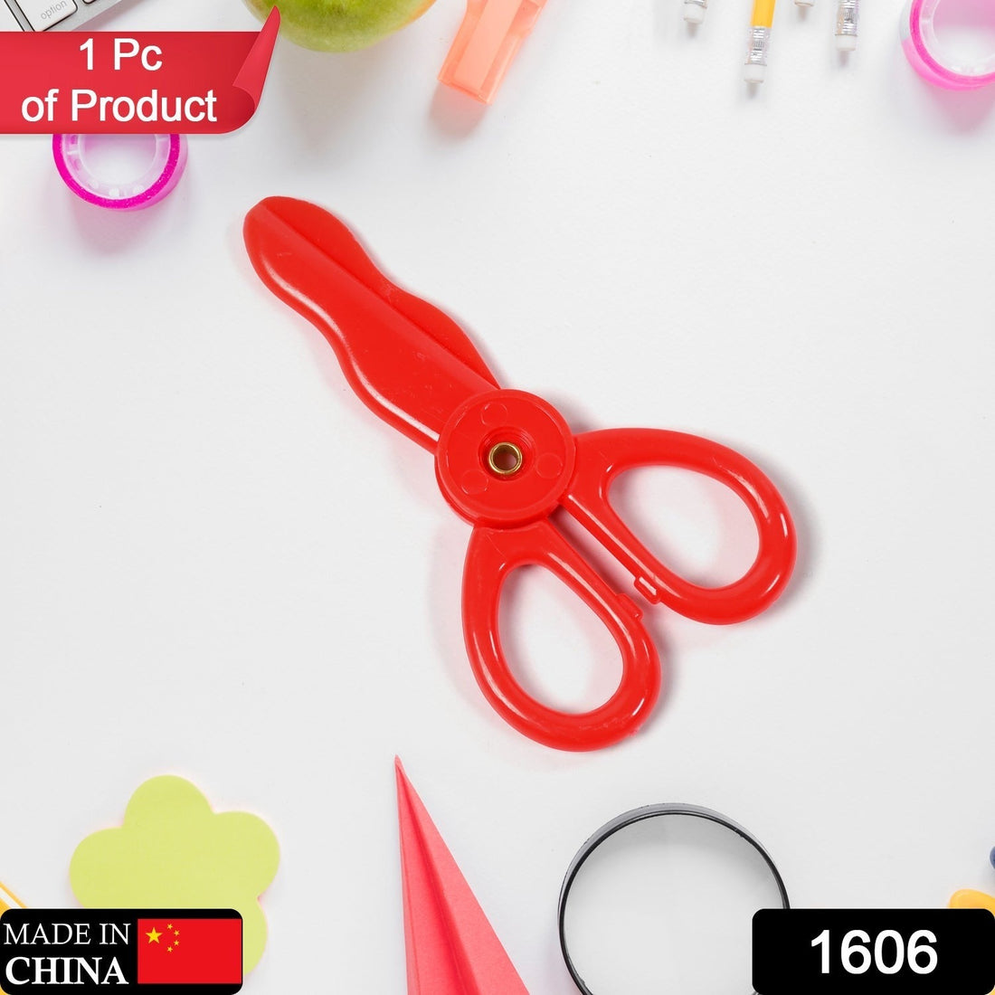 Child-safe plastic scissors set