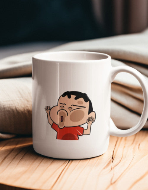 Happie Gifting Shinchan's Playful Charm Experience Joy with Our 330ml Ceramic Coffee Mug  (330 ml)