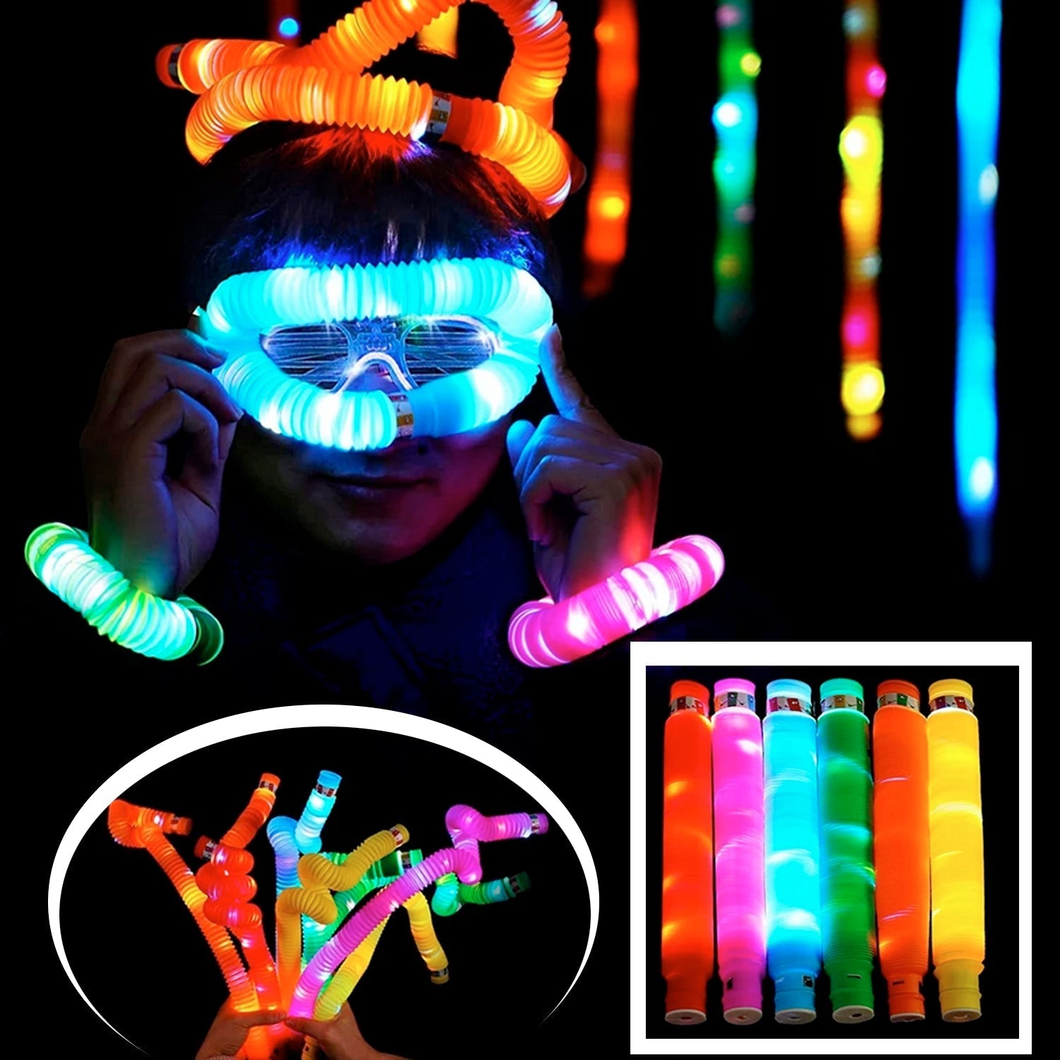 Colorful sensory pop tubes for kids and adults