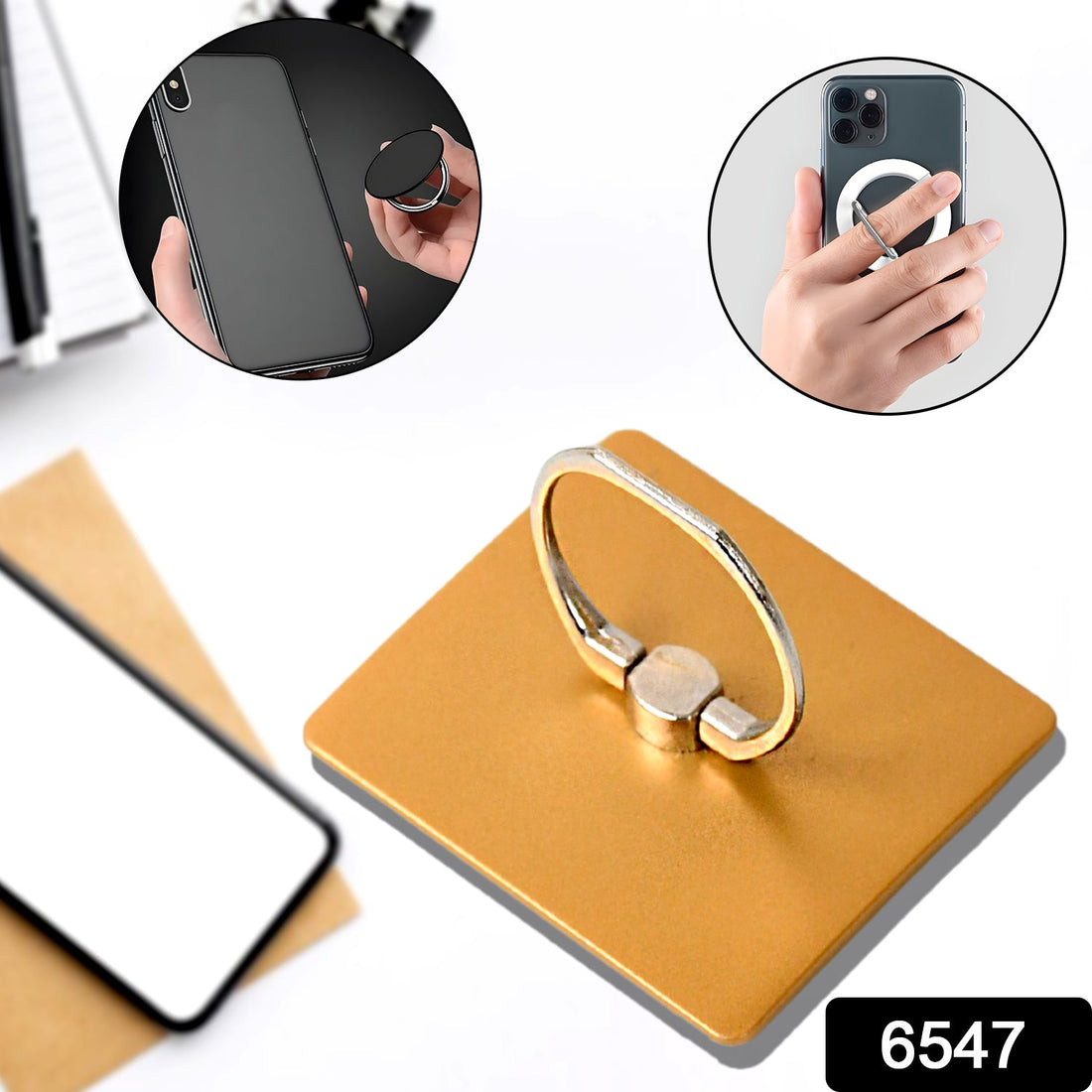 360° rotating phone ring stand with grip