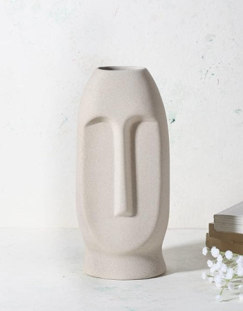 White Ceramic Face Vase